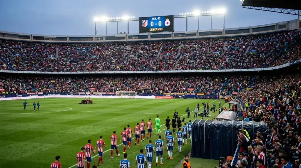 Mercado de resultado al descanso en LaLiga EA Sports con estadísticas de primer tiempo y estrategia para Primera División