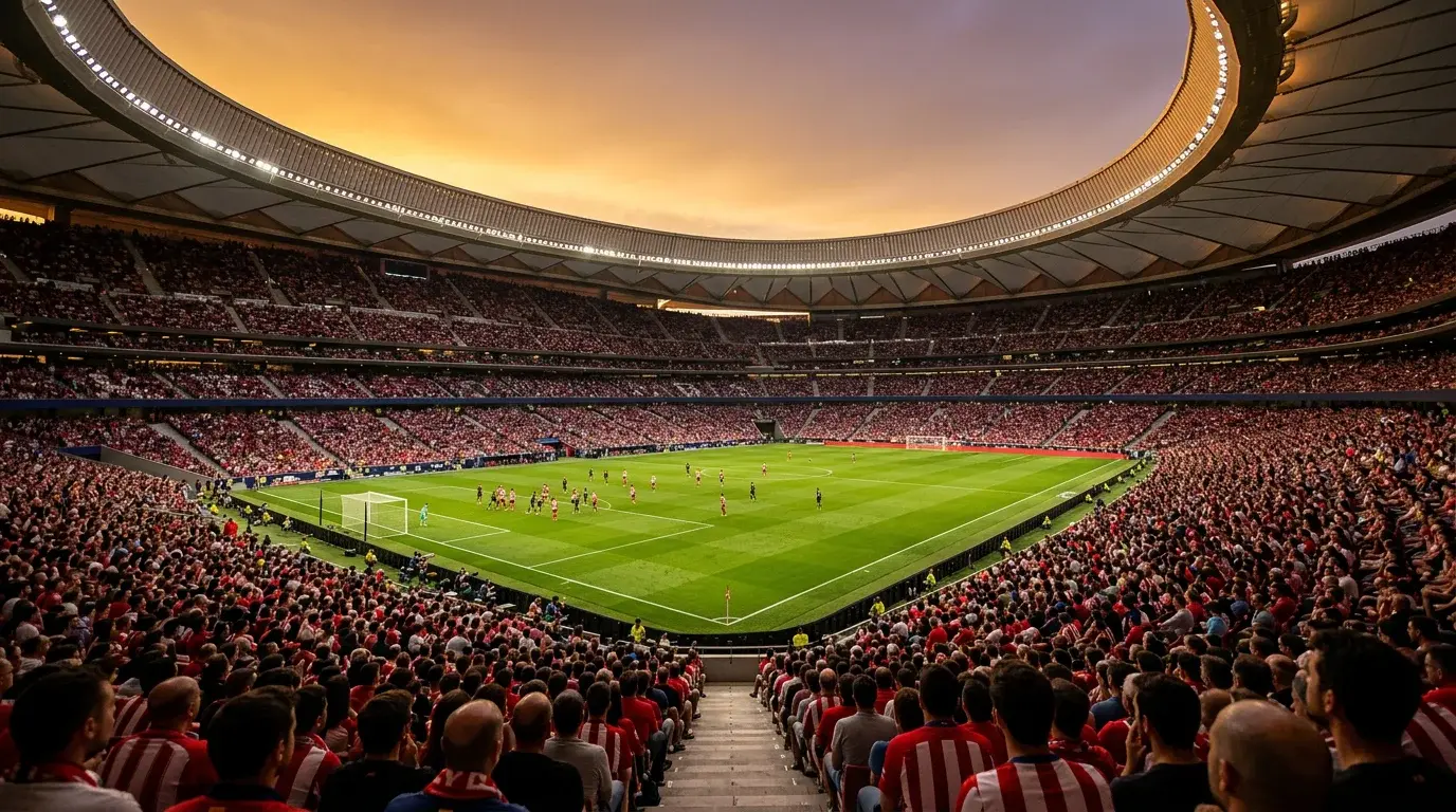 Estadio de LaLiga EA Sports lleno de aficionados durante un partido de Primera División