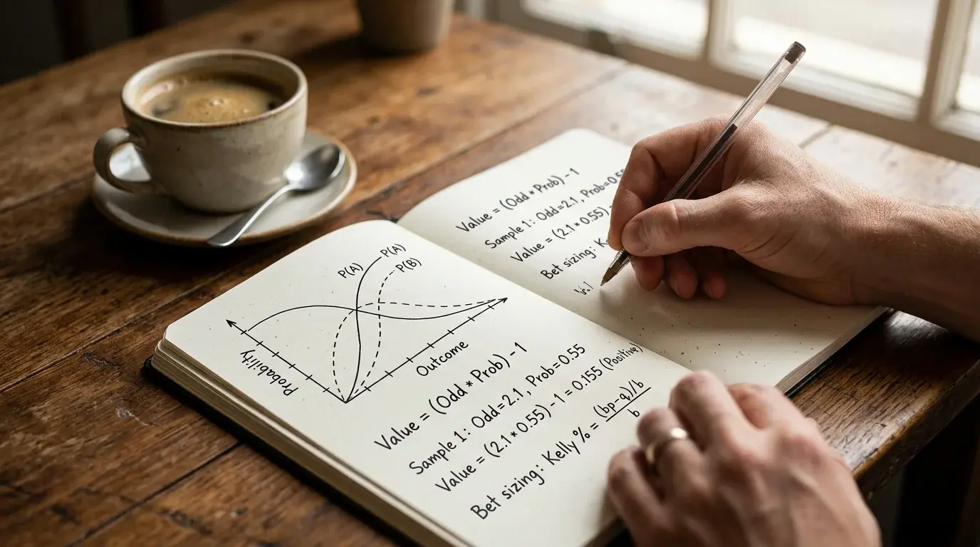 Documento de análisis con cálculo de cuota implícita y gráfico simple de probabilidad para apuestas LaLiga
